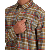 Simms Men's Bugstopper Stone Cold Long-Sleeve Shirt - Simms Chestnut Multi Plaid