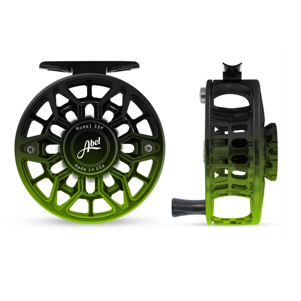 Abel SDF Ported Fly Reel - Black Green Fade