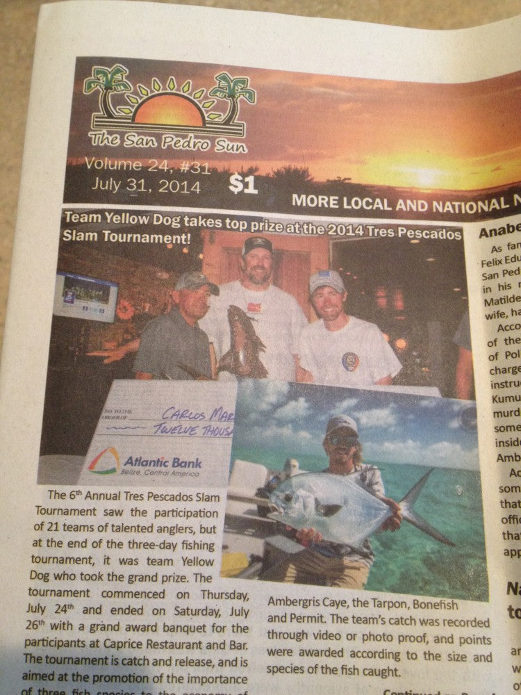 yellow-dog-flyfish BIG NEWS | FRONT PAGE IN BELIZE.