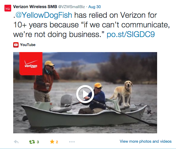 yellow-dog-flyfish VERIZON SENDS A TWEET |  YELLOW DOG FLYFISHING ADVENTURES.