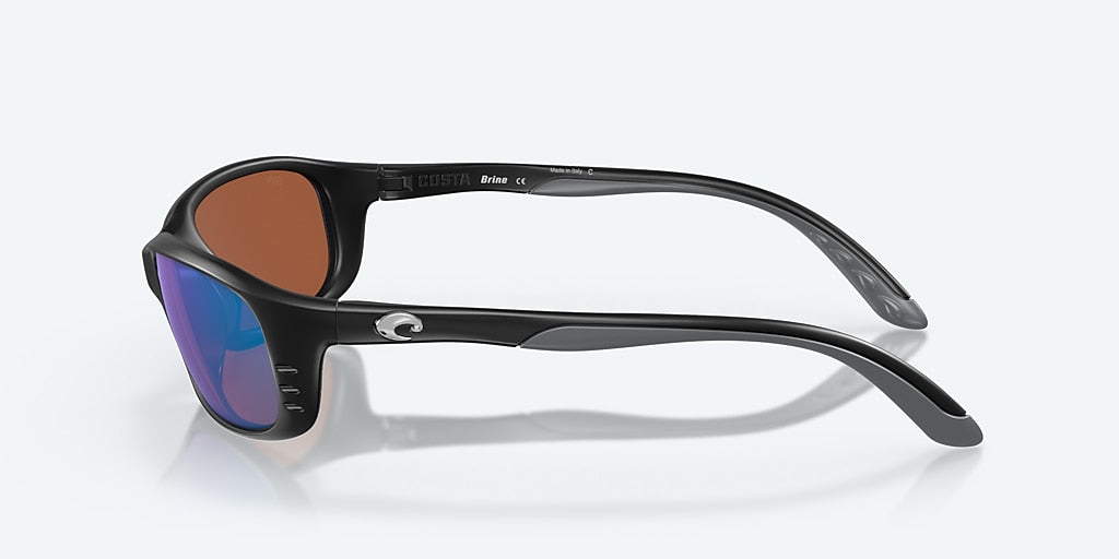Costa BRINE Sunglasses - Matte Black/Green Mirror 580G