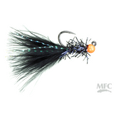 Chan's Straggle Leech - Black/Hot Orange Bead - Size 10