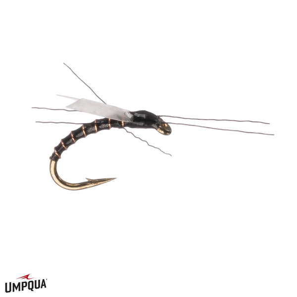 Umpqua 1 O'Clock Midge - Black - Size 20.