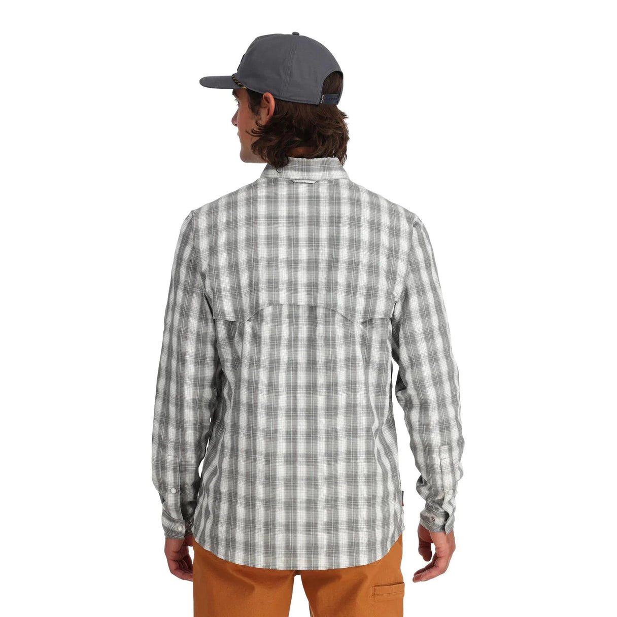 Simms Men's Big Sky Long-Sleeve Shirt - Black Plaid | Yellow