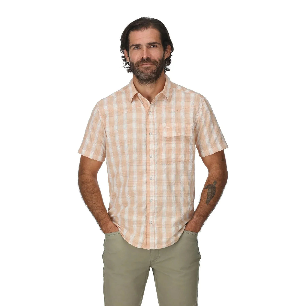 Simms M's Big Sky Shirt - White Bimini