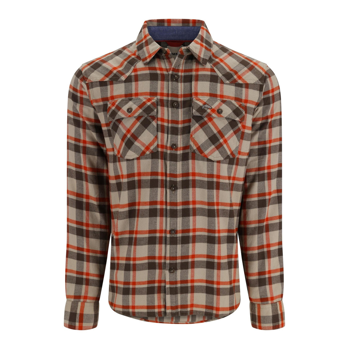 Simms Fishing Simms Men's Santee Flannel - Stone Shadow Box Plaid.