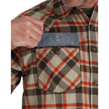 Simms Fishing Simms Men's Santee Flannel - Stone Shadow Box Plaid.