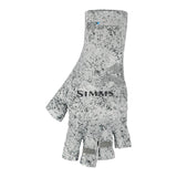 Simms Fishing Simms SolarFlex Half-Finger SunGlove - Back Eddy White.