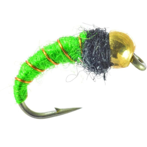 Bead Head Caddis Larvae - Bright Green