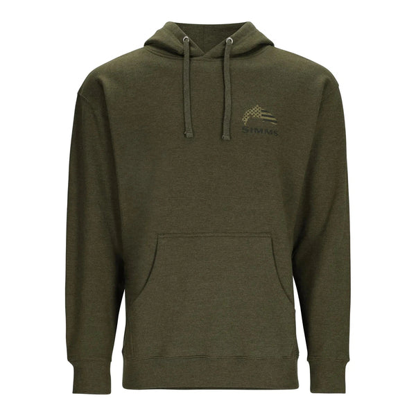 Simms Fishing Simms Men's Wooden Flag Trout Hoody - Military Heather.