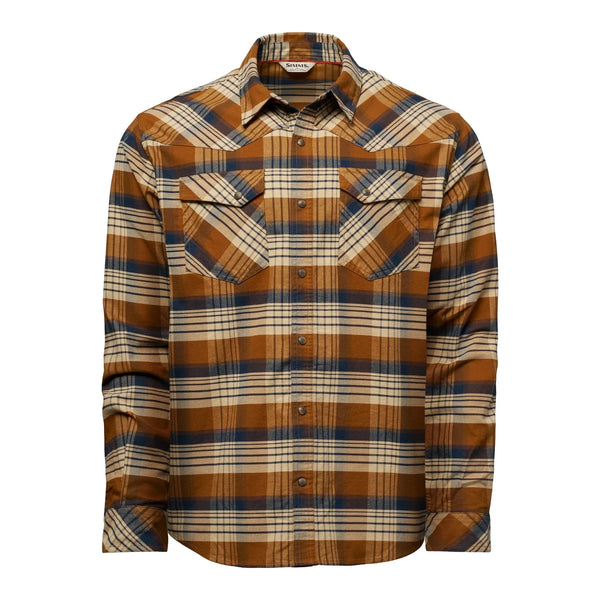 Simms M's Brackett Flannel - Duke Plaid: Plateau