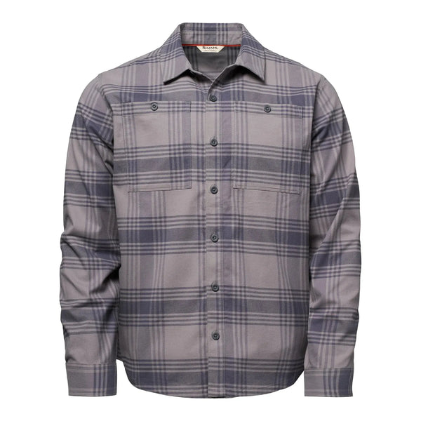 Simms M's Tailout Flannel - Louie Plaid: Tahitian Pearl
