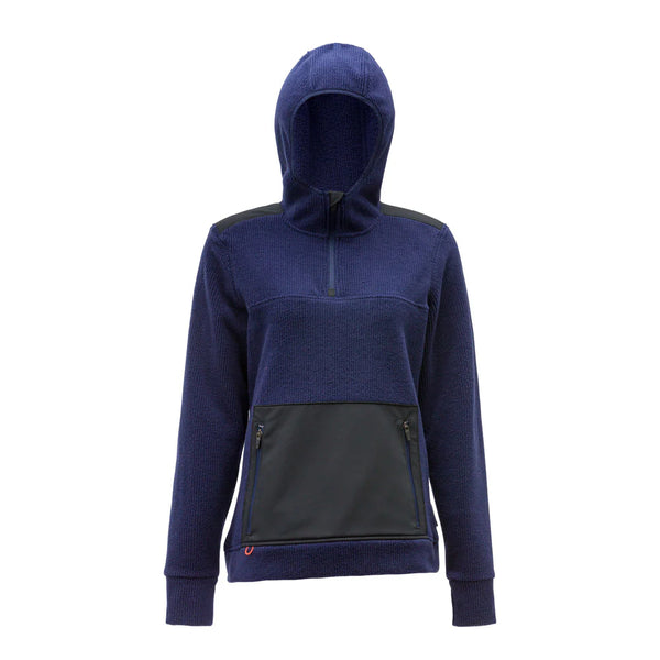 Grundens Women's Bering Fleece Hoodie - Maritime Blue