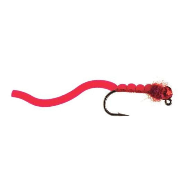 Squrimy Wormie Jig - Red -  Size 12