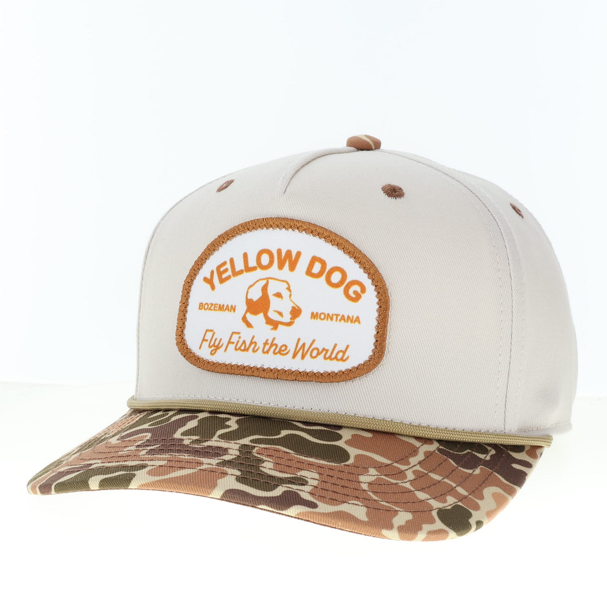 Yellow Dog Heritage Twill Hat - Stone/Duck Camo