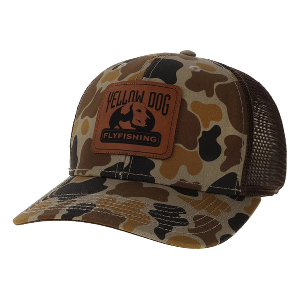 Yellow Dog Camo Trucker Hat - Brown Duck