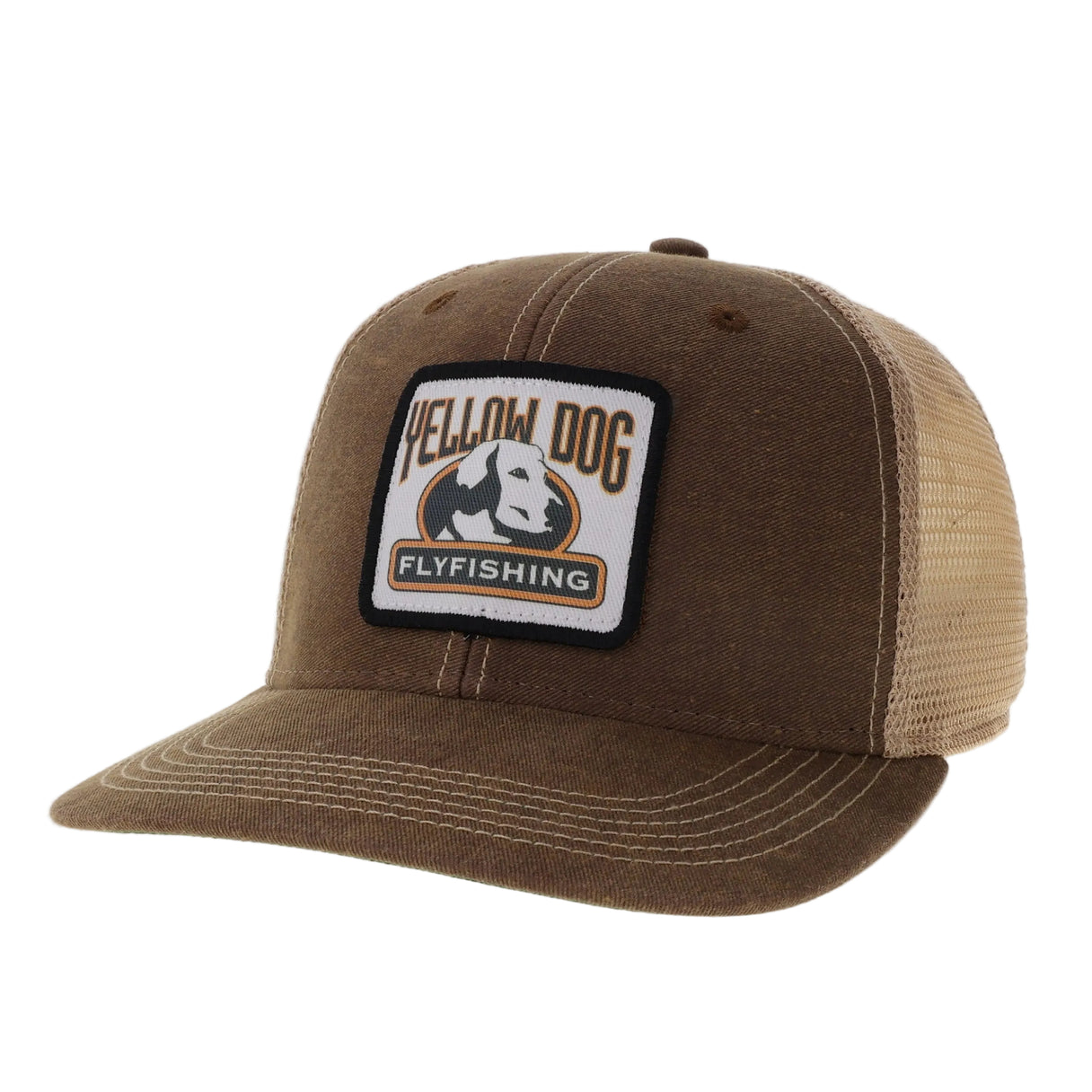 Yellow Dog Trucker Hat - Brown