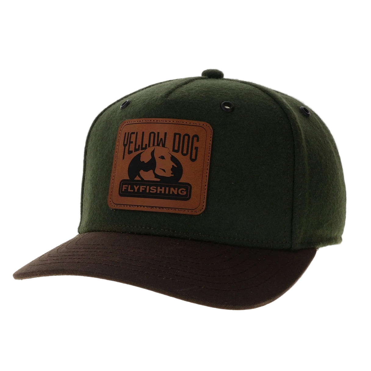 Yellow Dog Wool Hat - Spruce/Dark Brown