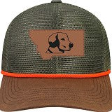 Yellow Dog Meshy Hat - Olive/Brown Wax