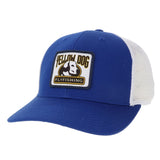 Yellow Dog Trucker Hat - Royal/White