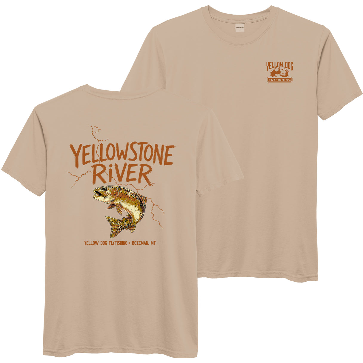 Yellow Dog Yellowstone River T-Shirt - Plaster