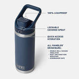 YETI Rambler 18 oz Bottle with Flip Chug Lid
