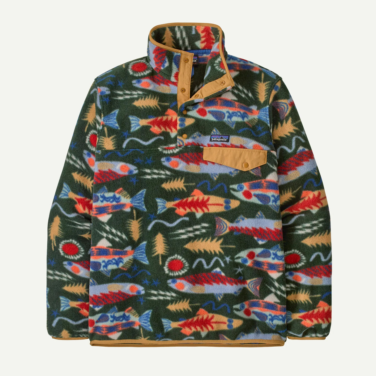 Patagonia Men's Lightweight Synch Snap-T P/O - Salmon Energy Patagonia Men's Lightweight Synch Snap-T P/O - Salmon Energy