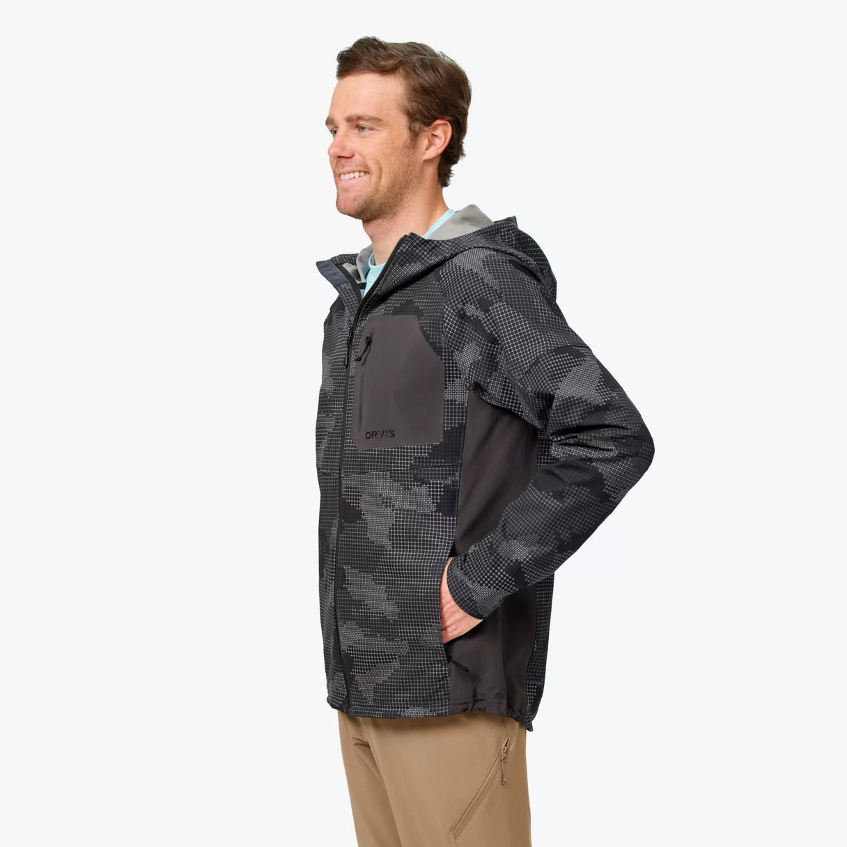 Orvis Men s PRO LT Softshell Hoodie Shadow Camo Yellow Dog Flyfishing