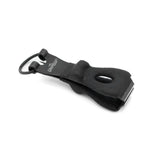 Angled view of Umpqua Rivergrip PS nipper showing ergonomic foam sheath, keyring attachment and stainless-steel blades on white background
