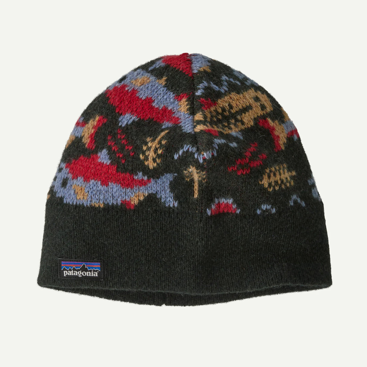 Patagonia Patagonia Fun Hog Beanie - Salmon Energy: Old Growth Green.