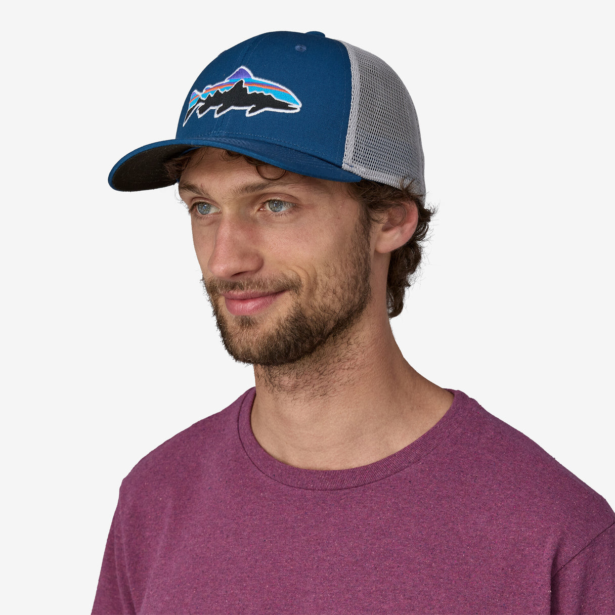 Patagonia Fitz Roy Trout Trucker Hat - Cliffs and Waves/Natural