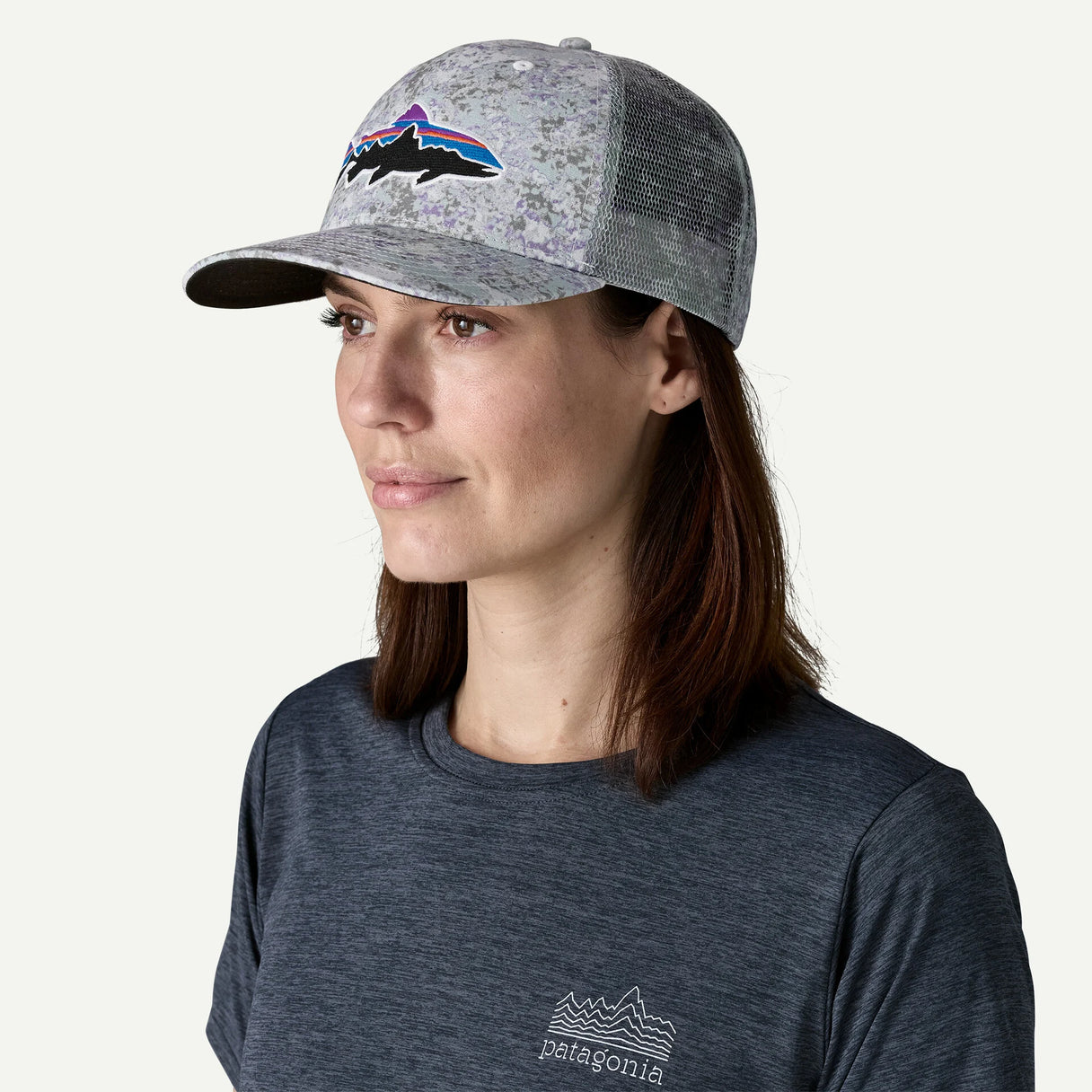 Patagonia Patagonia Fitz Roy Trout Trucker Hat - Rock Wash: Thermal Blue.