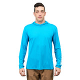 Grundens Men's Tough Sun Hoodie - Aquamarine