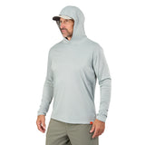 Grundens Tough Sun Masked Hoodie - Iceberg