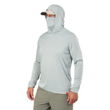 Grundens Tough Sun Masked Hoodie - Iceberg