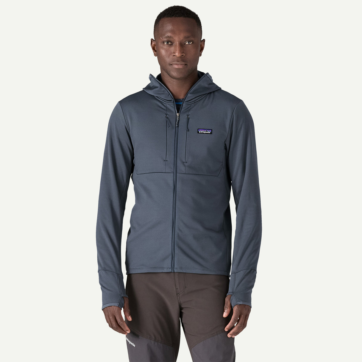Patagonia Men's R1 Thermal Full-Zip Hoody - Smolder Blue