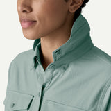 Patagonia Women's Long-Sleeve Self Guided Sun Shirt - North Fork: Crisp Grey
