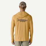 Patagonia Men's Tropic Comfort Natural Graphic Hoody - Fitz Roy Tarpon: Beeswax Tan