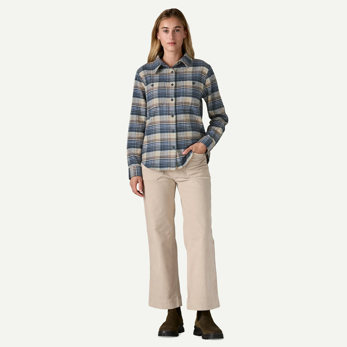 Patagonia W's Fjord Flannel Shirt - Eclipse: Nest Brown