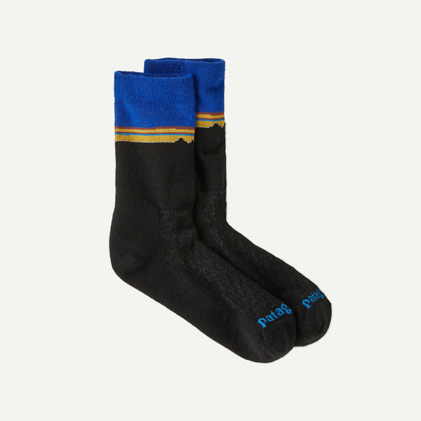 Patagonia Patagonia Merino Wool Blend Crew Socks - Classic Fitz Roy: Viking Blue.
