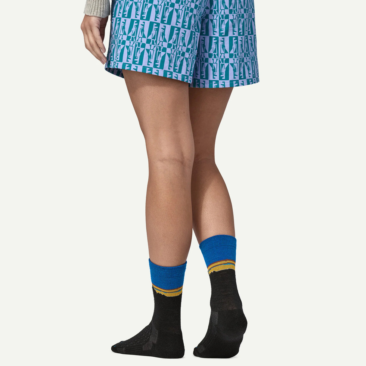 Patagonia Patagonia Merino Wool Blend Crew Socks - Classic Fitz Roy: Viking Blue.