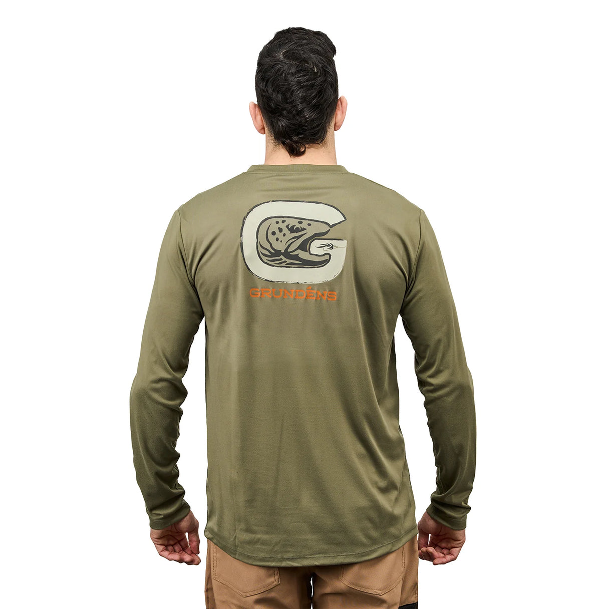 Grundens Men's G Trout Long-Sleeve Tech Tee - Forest M