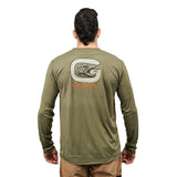 Grundens Men's G Trout Long-Sleeve Tech Tee - Forest