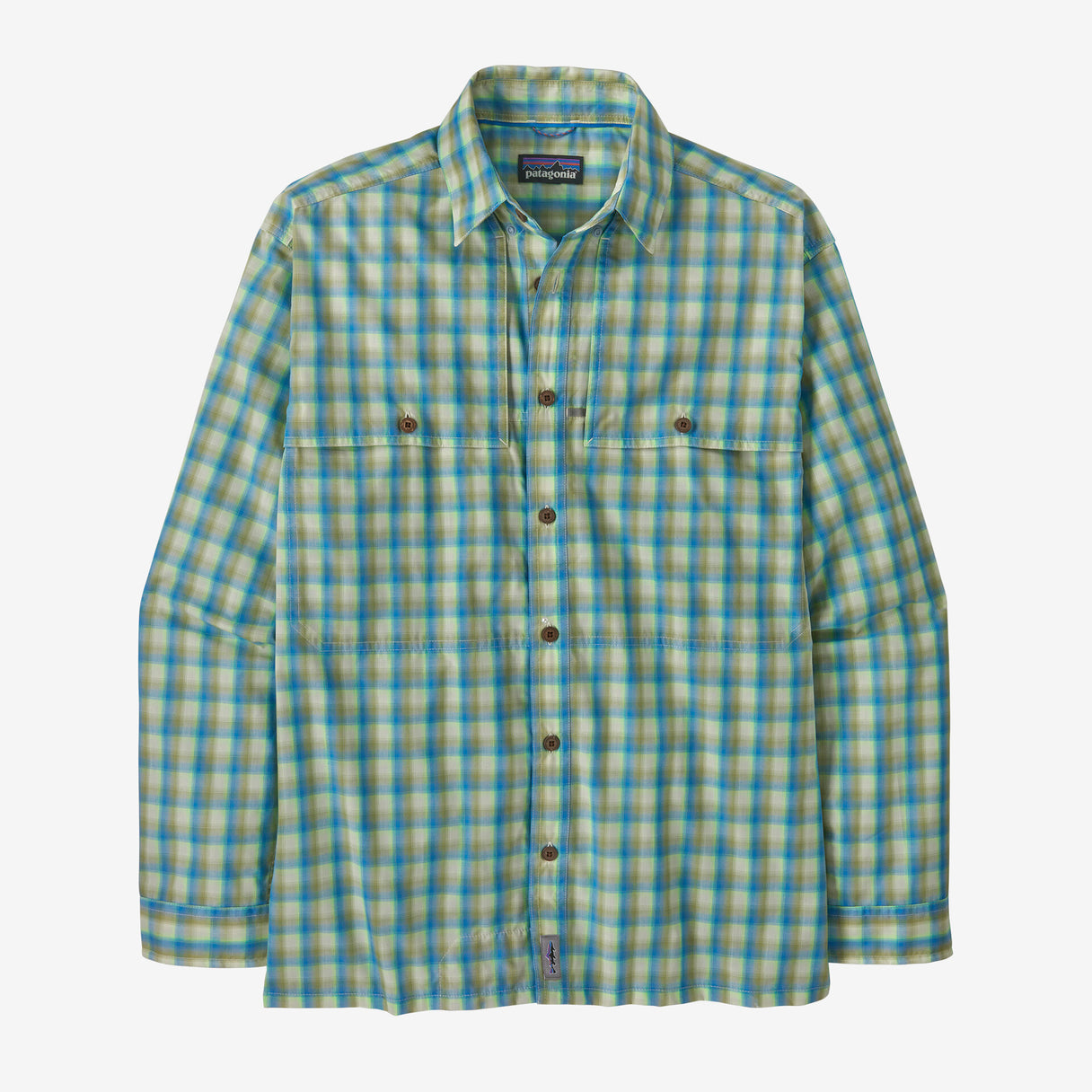 Patagonia Men's Island Hopper Shirt Long Sleeve Mirrored: Vessel Blue / L