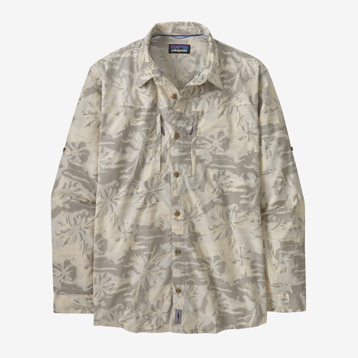 Patagonia Men's Sun Stretch Shirt - Cliffs and Waves: Natural M