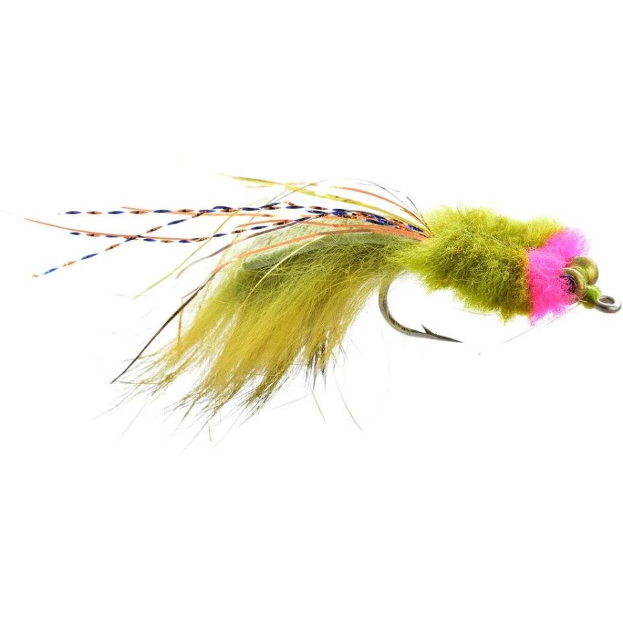 beatles fly fishing lure Drum Beater Olive/Pink 02