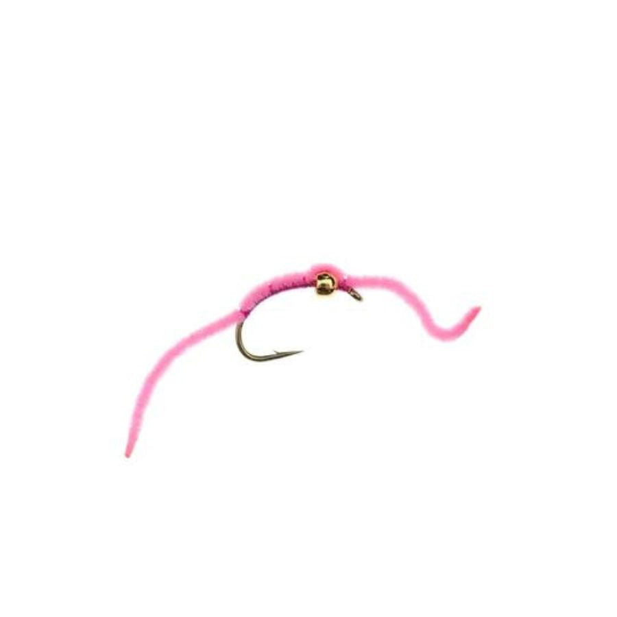 Bead Head San Juan Worm - Flourescent Pink -Size 10