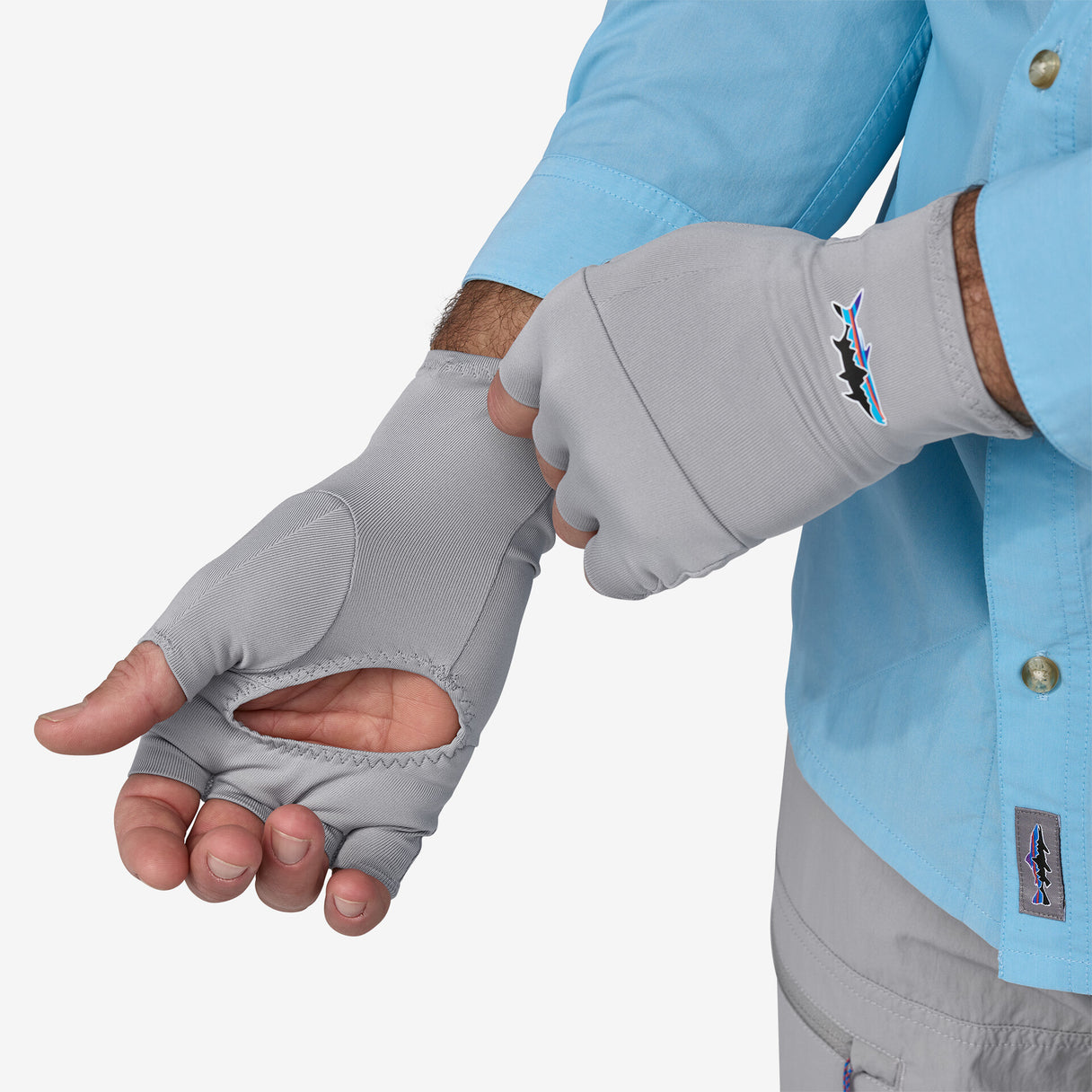 Patagonia Sun Gloves - Salt Grey L