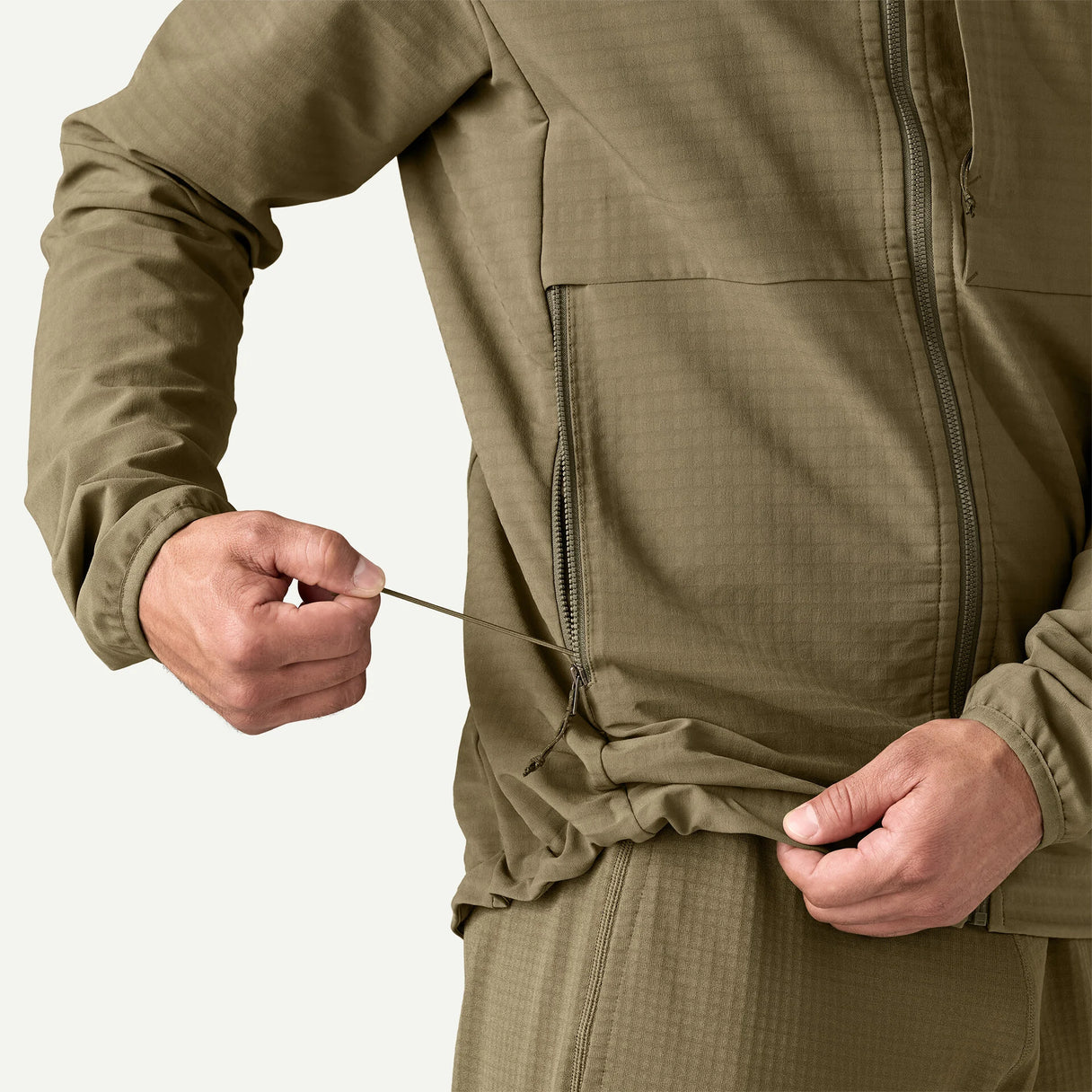 Patagonia Patagonia Men's R1 TechFace Fitz Roy Trout Hoody - Black.