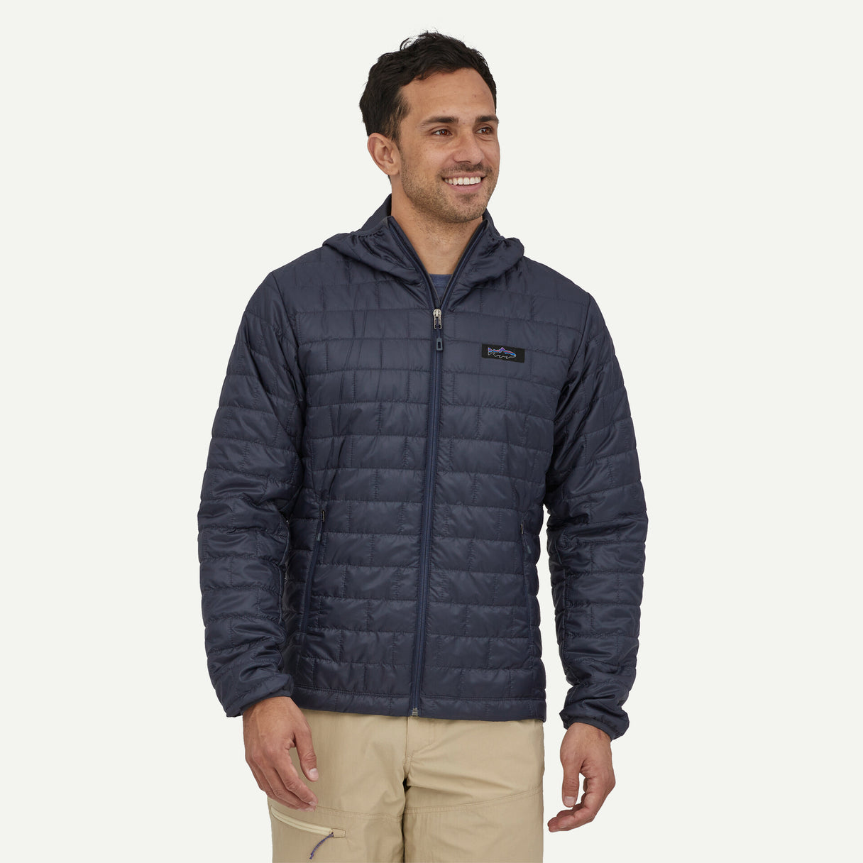 Patagonia Men's Nano Puff Fitz Roy Trout Hoody - Shelter Brown